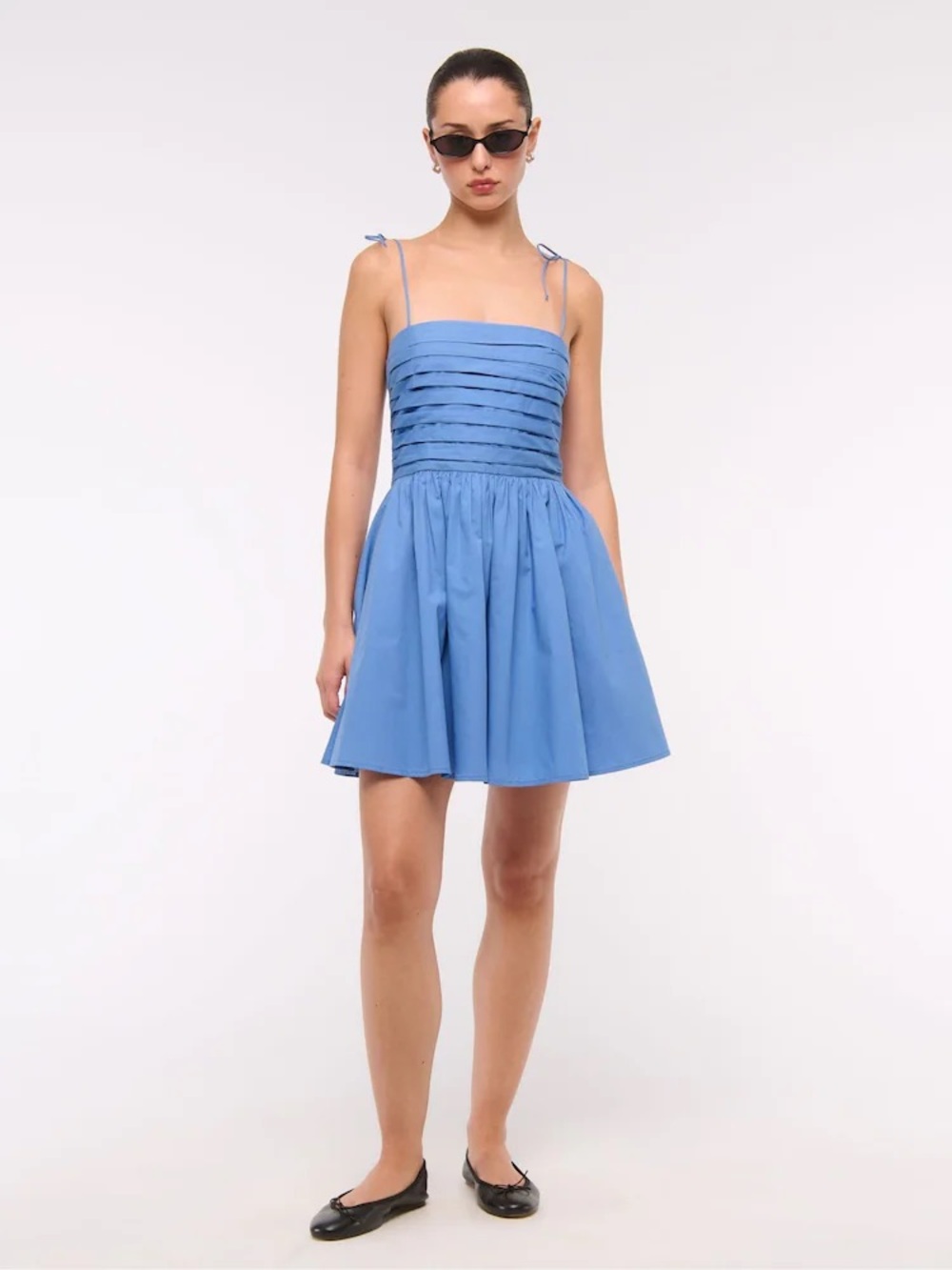 Abercrombie Blue Emerson tie strap mini dress